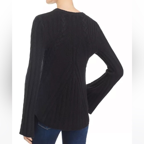 BLOOMINGDALES AQUA 100% Cashmere Sweater | Cream Sweater | Cable Knit Sweater - Picture 5 of 5